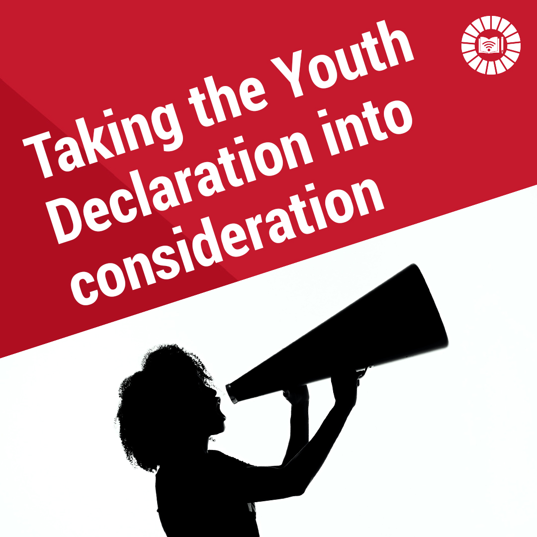 Teniendo en cuenta la Declaración de la Juventud
