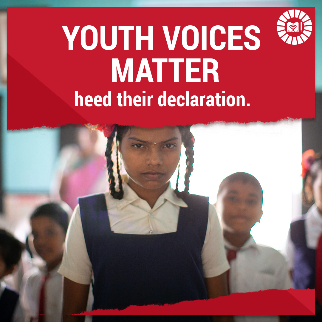 YOUTH VOICES MATTER heed their declaration