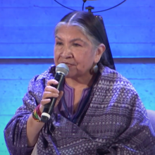 Centre des cultures autochtones du Pérou, Tarcila Rivera Zea, directrice exécutive.png