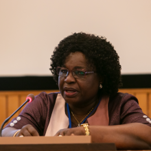 Gambie, Claudiana A. Cole, Ministre de l'Enseignement de base et secondaire, c UNESCO_Fabrice GENTILE 1000px.png