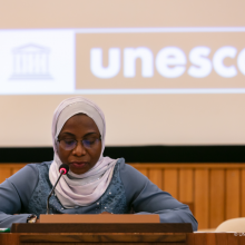 坦桑尼亚，教育和职业培训部长 Lela Muhamed Mussa，c UNESCO_Fabrice GENTILE 1000px.png